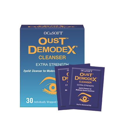 Oust Demodex Cleanser - Pre-moistened Wipes